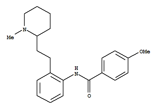 4-甲氧基-N-(2-(2-(1-甲基哌啶-2-基)乙基)苯基)苯甲酰胺结构式_66778-36-7结构式
