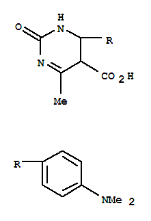 6-[4-(二甲基氨基)苯基]-1,2,5,6-四氢-4-甲基-2-氧代-5-嘧啶羧酸结构式_69785-27-9结构式