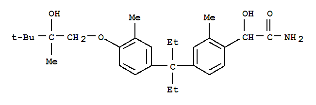  4-[1-乙基-1-[4-(2-羟基-2,3,3-三甲基丁氧基)-3-甲基苯基]丙基]--alpha--羟基-2-甲基-苯乙酰胺结构式_700821-21-2结构式