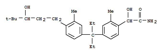  4-[1-乙基-1-[4-(3-羟基-4,4-二甲基戊基)-3-甲基苯基]丙基]--alpha--羟基-2-甲基-苯乙酰胺结构式_700826-41-1结构式