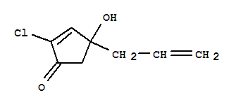 (9ci)-2-氯-4-羟基-4-(2-丙烯基)-2-环戊烯-1-酮结构式_700869-79-0结构式