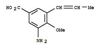 (9ci)-3-氨基-4-甲氧基-5-(1-丙烯基)-苯甲酸结构式_706792-74-7结构式