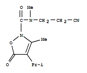  n-(2-氰基乙基)-n,3-二甲基-4-(1-甲基乙基)-5-氧代-2(5H)-异噁唑羧酰胺结构式_706803-78-3结构式