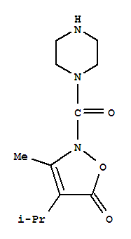(9ci)-1-[[3-甲基-4-(1-甲基乙基)-5-氧代-2(5h)-异噁唑基]羰基]-哌嗪结构式_706804-13-9结构式