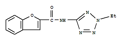(9ci)-n-(2-乙基-2H-四唑-5-基)-2-苯并呋喃羧酰胺结构式_708998-95-2结构式