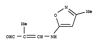 (9ci)-2-甲基-3-[(3-甲基-5-异噁唑基)氨基]-2-丙烯醛结构式_71224-82-3结构式