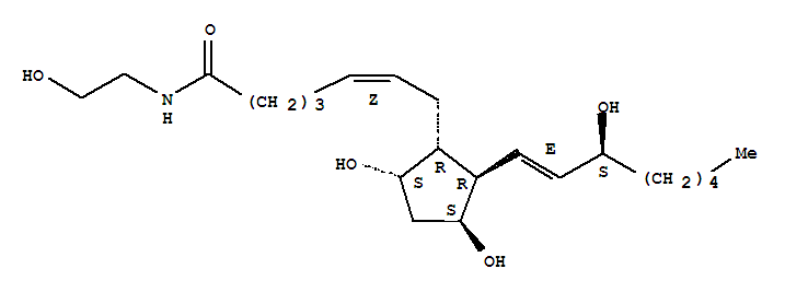 11β-前列腺素 F2α 乙醇酰胺结构式_714966-38-8结构式