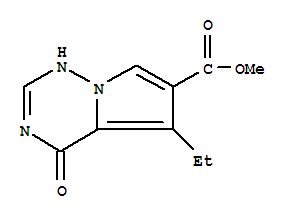 (9CI)-5-乙基-1,4-二氢-4-氧代-吡咯并[2,1-f][1,2,4]三嗪-6-羧酸甲酯结构式_714971-30-9结构式