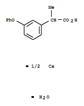 2-(3-苯氧基苯)丙酸钙盐二水结构式_71720-56-4结构式
