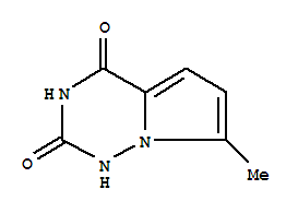 (9CI)-7-甲基-吡咯并[2,1-f][1,2,4]三嗪-2,4(1H,3H)-二酮结构式_71971-31-8结构式