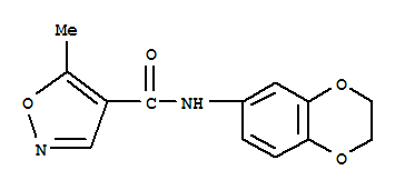 (9ci)-n-(2,3-二氢-1,4-苯并二噁英-6-基)-5-甲基-4-异噁唑羧酰胺结构式_720702-80-7结构式
