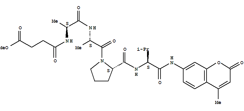 Meosuc-ala-ala-pro-val-amc结构式_72252-90-5结构式
