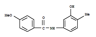 (9ci)-n-(3-羟基-4-甲基苯基)-4-甲氧基-苯甲酰胺结构式_723257-49-6结构式