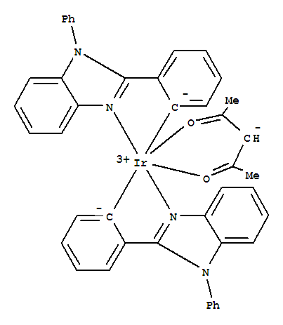 (2,4-戊二酮酸-kO,kO)双[2-(1-苯基-1H-苯并咪唑-2-基-kN3)苯基-kC]铱结构式_725251-25-2结构式
