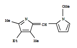 (9ci)-2-[(4-乙基-3,5-二甲基-2H-吡咯-2-基)甲基]-1-甲氧基-1H-吡咯结构式_725677-25-8结构式