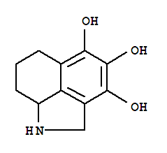 (9ci)-1,2,6,7,8,8a-六氢-苯[cd]吲哚-3,4,5-三醇结构式_726116-94-5结构式