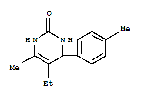 (9ci)-5-乙基-3,4-二氢-6-甲基-4-(4-甲基苯基)-2(1H)-嘧啶酮结构式_728004-12-4结构式