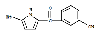 (9ci)-3-[(5-乙基-1H-吡咯-2-基)羰基]-苯甲腈结构式_728010-37-5结构式
