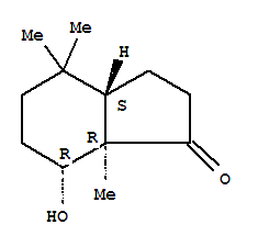 (3ar,7s,7as)-rel-(9ci)-八氢-7-羟基-4,4,7a-三甲基-1H-茚-1-酮结构式_728944-77-2结构式