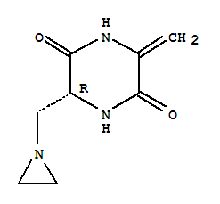 (r)-(9ci)-3-(1-氮丙啶yl甲基)-6-亚甲基-2,5-哌嗪二酮结构式_72995-81-4结构式
