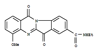 n-乙基-6,12-二氢-4-甲氧基-6,12-二氧代-吲哚并[2,1-b]喹唑啉-8-羧酰胺结构式_731860-15-4结构式