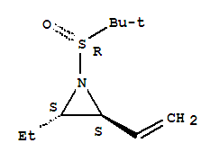(2s,3s)-(9ci)-1-[(r)-(1,1-二甲基乙基)亚磺酰基]-2-乙烯-3-乙基-氮丙啶结构式_736947-20-9结构式