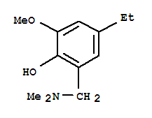 (9CI)-2-[(二甲基氨基)甲基]-4-乙基-6-甲氧基-苯酚结构式_737712-27-5结构式