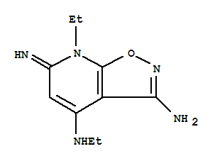 (9ci)-n4,7-二乙基-6,7-二氢-6-亚氨基-异噁唑并[5,4-b]吡啶-3,4-二胺结构式_737754-41-5结构式