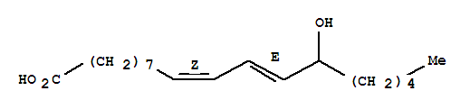 (9Z,11E)-13-羟基-9,11-十八碳二烯酸结构式_73804-64-5结构式