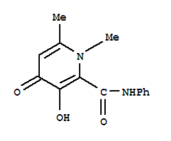 1,4-二氢-3-羟基-1,6-二甲基-4-氧代-n-苯基-2-吡啶羧酰胺结构式_740790-62-9结构式