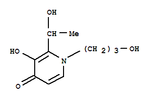 (9ci)-3-羟基-2-(1-羟基乙基)-1-(3-羟基丙基)-4(1H)-吡啶酮结构式_741236-72-6结构式