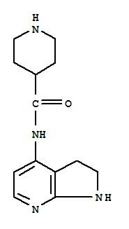 (9ci)-n-(2,3-二氢-1H-吡咯并[2,3-b]吡啶-4-基)-4-哌啶羧酰胺结构式_748752-33-2结构式