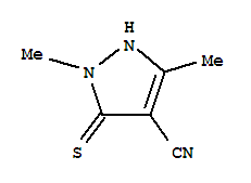 (9ci)-2,5-二氢-1,3-二甲基-5-硫氧代-1H-吡唑-4-甲腈结构式_754930-66-0结构式