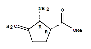 顺式-(9ci)-2-氨基-3-亚甲基-环戊烷羧酸甲酯结构式_759431-64-6结构式