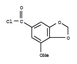 (9ci)-7-甲氧基-1,3-苯并二氧杂环戊烯-5-羰酰氯结构式_76015-47-9结构式