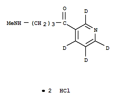 4-(甲基氨基)-1-(3-吡啶-d4)-1-丁酮双盐酸盐结构式_764661-23-6结构式