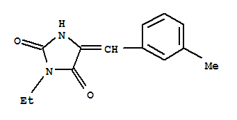 (9ci)-3-乙基-5-[(3-甲基苯基)亚甲基]-2,4-咪唑啉二酮结构式_767293-86-7结构式