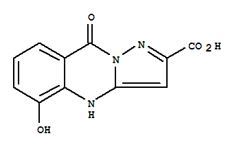 4,9-二氢-5-羟基-9-氧代-吡唑并[5,1-b]喹唑啉-2-羧酸结构式_76745-59-0结构式