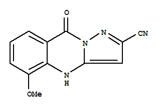 4,9-二氢-5-甲氧基-9-氧代-吡唑并[5,1-b]喹唑啉-2-甲腈结构式_76745-70-5结构式