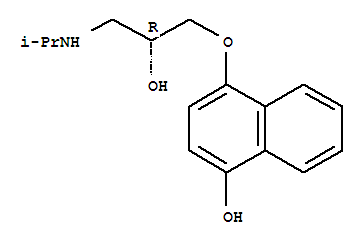 4-[(2R)-2-羟基-3-[(1-甲基乙基)氨基]丙氧基]-1-萘酚结构式_76792-97-7结构式