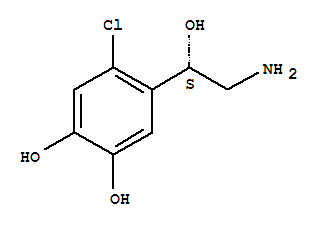(9ci)-4-[(1s)-2-氨基-1-羟基乙基]-5-氯-1,2-苯二醇结构式_768345-73-9结构式