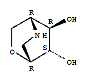 (9ci)-(1r,4r,7s,8r)-2-噁-5-氮杂双环[2.2.2]辛烷-7,8-二醇结构式_773038-78-1结构式