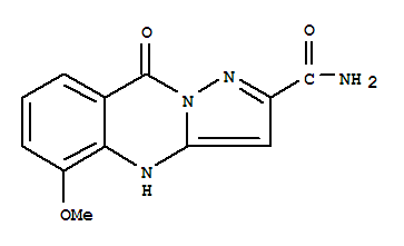 4,9-二氢-5-甲氧基-9-氧代-吡唑并[5,1-b]喹唑啉-2-羧酰胺结构式_77423-07-5结构式