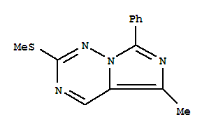 5-甲基-2-(甲基硫代)-7-苯基咪唑[5,1-f][1,2,4]三嗪结构式_774462-47-4结构式