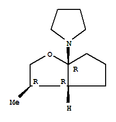 rel-(9ci)-1-[(3r,3ar,6ar)-六氢-3-甲基-6ah-环戊并[b]呋喃-6a-基]-吡咯烷结构式_777078-96-3结构式