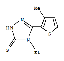 (9ci)-4-乙基-2,4-二氢-5-(3-甲基-2-噻吩)-3H-1,2,4-噻唑-3-硫酮结构式_777875-20-4结构式