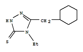 (9ci)-5-(环己基甲基)-4-乙基-2,4-二氢-3H-1,2,4-噻唑-3-硫酮结构式_777879-36-4结构式