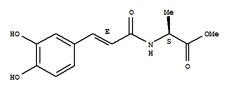 N-[(2Z)-3-(3,4-二羟基苯基)-2-丙烯酰基]-L-丙氨酸甲酯结构式_778624-05-8结构式