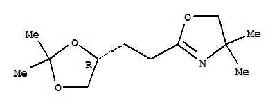 (9ci)-2-[2-[(4r)-2,2-二甲基-1,3-二氧杂烷-4-基]乙基]-4,5-二氢-4,4-二甲基-噁唑结构式_779352-55-5结构式