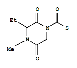 (9ci)-6-乙基四氢-7-甲基-3H-噻唑并[3,4-a]吡嗪-3,5,8-三酮结构式_781648-48-4结构式